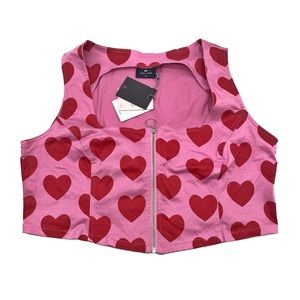 Lazy Oaf I heart me zip up corset top plus size 20